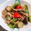 ねこのともだち's cooksnap of when they made 茄子と玉ねぎとピーマンのさっぱり炒め.