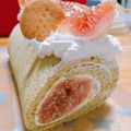 クックルーミン's cooksnap of when they made 丸ごと無花果&チーズの紅茶ロールケーキ.