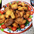 まめたんandママ's cooksnap of when they made 唐揚げ♡鶏せせりのジューシー揚げ.