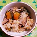 セリザワママ's cooksnap of when they made かぼちゃと干し椎茸の炊き込みご飯.