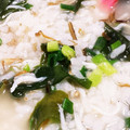 ミニうさモモ's cooksnap of when they made 風邪に！わかめと長ネギのしょうがおじや.