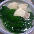Haru Haru's cooksnap of when they made 塩豚で澄んだスープの常夜鍋.