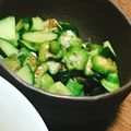 mami♪123's cooksnap of when they made 簡単 おくらときゅうりのおかか醤油和え.