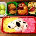 バンブー６６'s cooksnap of when they made スヌーピー 簡単 キャラ弁.