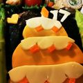 にこにこくうたん's cooksnap of when they made 簡単！キャラ弁！お誕生日ケーキお弁当♡.