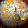 よしぽんず's cooksnap of when they made 鶏そぼろとキャベツの塩麹スープ.
