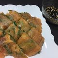 mnars's cooksnap of when they made もっちりモチモチ！！ニラチーズチヂミ！！.
