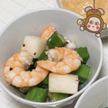 もぐもぐ人's cooksnap of when they made エビとオクラ・長芋の柚子胡椒あえ♪.