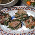 ごんべい君's cooksnap of when they made チヂミ気分？？豚ニラもやしの肉団子.