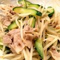 ここはな9999's cooksnap of when they made きゅうりと豚肉の梅ポン酢炒め.
