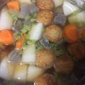 ikumi193o's cooksnap of when they made 大根と鶏もも肉とこんにゃくの煮物.