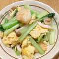 akiko6728's cooksnap of when they made エビと小松菜と卵の中華風炒め.