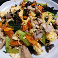 りくー's cooksnap of when they made 豚肉と小松菜とキクラゲの中華風玉子炒め.