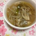 ぽぽきゅ's cooksnap of when they made もやし えのきピーマンのピリ辛中華スープ.