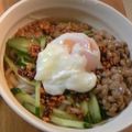 （の_の。）'s cooksnap of when they made うま辛！食べるラー油で納豆冷うどん.