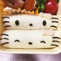 Chaaa_room's cooksnap of when they made キティちゃんのクルクルサンド☆キャラ弁.