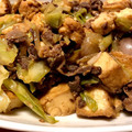 しろくまのふろしき's cooksnap of when they made 牛コマ肉と厚揚げキャベツの簡単炒め.