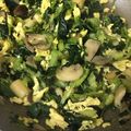 みりちゃん♪'s cooksnap of when they made 青梗菜&卵♡きのこ入りヘルシー炒め♡.