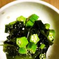 pnkdiamond's cooksnap of when they made オクラとワカメのポン酢和え.