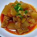 ポキコちゃん's cooksnap of when they made 鶏肉と大根のキムチ煮.