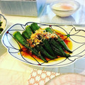 masabagel's cooksnap of when they made うちのおくらくん。（オクラの焼き浸し）.