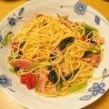 ♪miyupapa♪'s cooksnap of when they made ミディトマトのペペロンチーノパスタ.