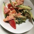 hat_lumi's cooksnap of when they made キュウリ☆トマト☆ツナのごま麺つゆサラダ.