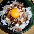 チヒナコ's cooksnap of when they made ☆焼肉のﾀﾚでﾈｷﾞﾄﾛﾕｯｹ丼☆.