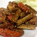 GJアテンザ's cooksnap of when they made 揚げごぼうの甘辛和え.