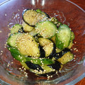 クックVOY1Q3☆'s cooksnap of when they made なすときゅうりのごま油和え.