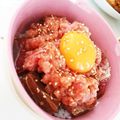 もも✲'s cooksnap of when they made まぐろユッケ丼.