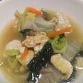 みずの花's cooksnap of when they made 小松菜と鶏だんごのスープ.