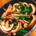 黒胡椒多め好き's cooksnap of when they made いかとニラのにんにくマヨ炒め.