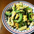 まめこな's cooksnap of when they made 味付け簡単！鶏胸肉とゴーヤの塩昆布炒め.