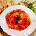 ももちゃんのれしぴ's cooksnap of when they made 蒸し煮で簡単！タラと白菜のトマトソース煮.