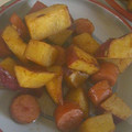 じょうじょうちゃん's cooksnap of when they made ✿さつま芋とウィンナー❀マヨソース✿炒め.