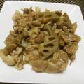 ジョングレ's cooksnap of when they made 簡単！豚肉とれんこん炒め！すき焼きのたれ.