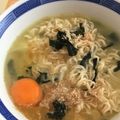 黄金の輝き亭's cooksnap of when they made サッポロ一番塩ラーメンdeごま油香る釜玉.