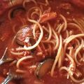 みもざみもざ's cooksnap of when they made さんま缶でトマトスープパスタ.