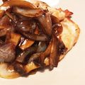 Vegetarin's cooksnap of when they made 胸肉ステーキ和風ガーリックきのこソース.