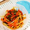 あちたんまん！'s cooksnap of when they made もやし・にんじん・ピーマンのきんぴら.