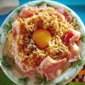 Amiiiiiy's cooksnap of when they made チキンラーメン本格カルボナーラ.