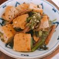 ナピト's cooksnap of when they made 芋蔓とぜんまいと油揚げの金平.