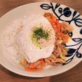 ぽにょ0115's cooksnap of when they made 豚キャベツのコチュジャン炒め丼.