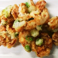 torisantom's cooksnap of when they made 枝豆と竹輪のかき揚げ.
