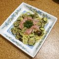 タイ料理みーちゃん's cooksnap of when they made 生ハムと茄子の冷製パスタ.