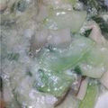 ☆mew☆'s cooksnap of when they made チンゲン菜の　　　　卵白炒め♡￫ܫ￩♡.