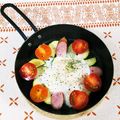 さくら1128's cooksnap of when they made ズッキーニとトマトの粉チーズのせ目玉焼き.