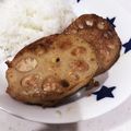 おやつや's cooksnap of when they made 生姜たっぷりレンコンのはさみ焼き.