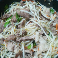 マイさんの家's cooksnap of when they made すだち消費にも＊さっぱりネギ塩豚もやし☆.